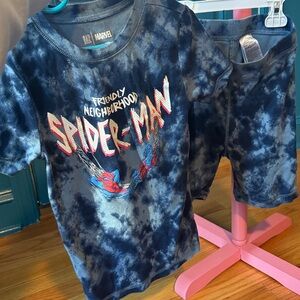 Marvel Spider-Man Blue Tie-Dye Pajama Set